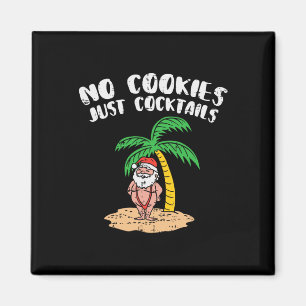 Íman Sem Cookies Apenas Tails Papai Noel Palmeira Natal