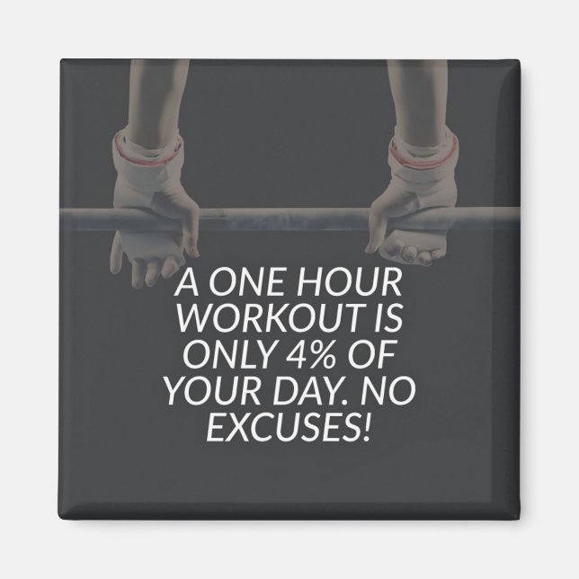 Íman Sem desculpas - Motivação de exercício (Frente)