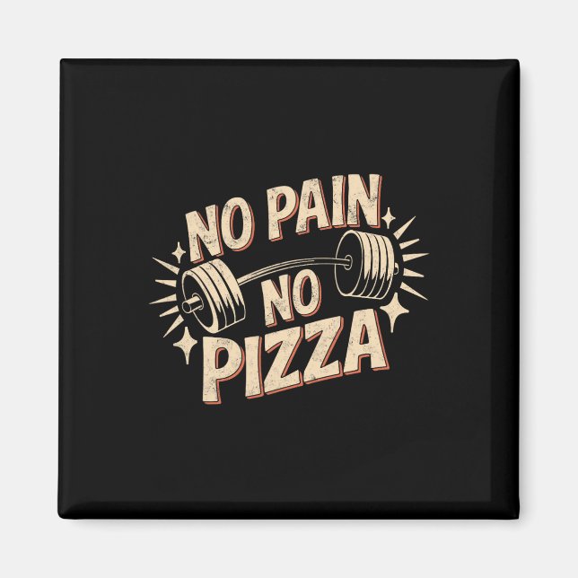 Íman Sem Dor Sem Pizza Engraçada Com Giro Citação Motiv (Frente)