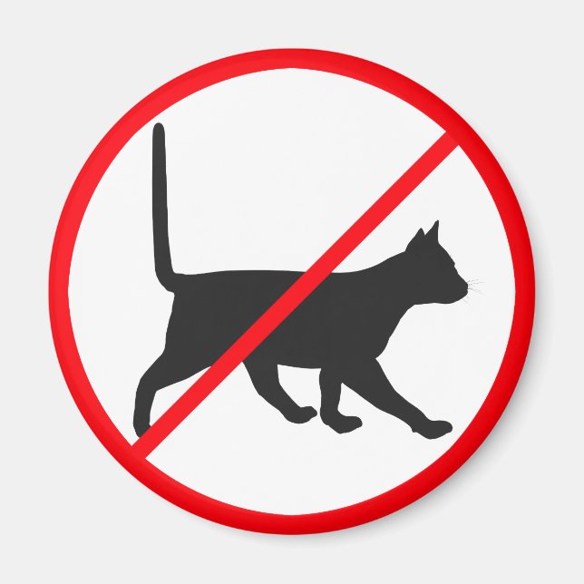 Íman Sem Entrada Para Gatos! (Frente)
