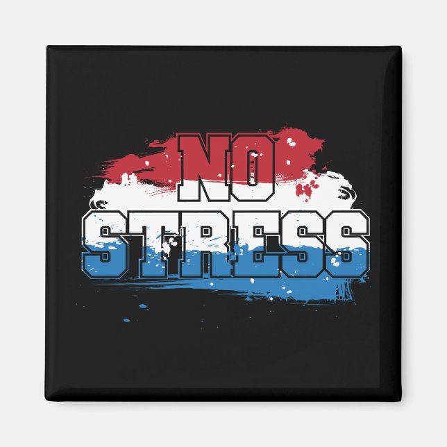 Íman Sem Estresse - Mindset Positivo Azul Branco Vermel (Frente)