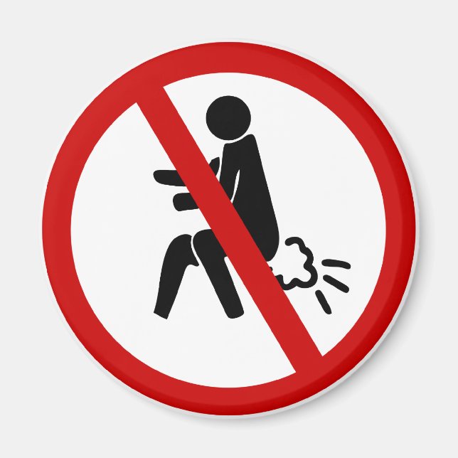 Íman SEM Fartura ⚠ Sinal De Banheiro Tailandês Engraçad (Frente)