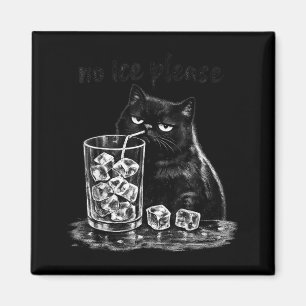 Íman Sem gelo por favor meme de gato vintage engraçado