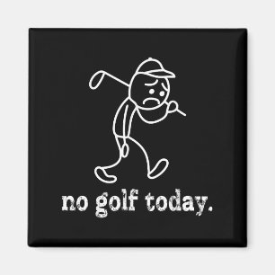 Íman Sem Golfe Hoje Engraçado Sad Stickman Golfer Humf
