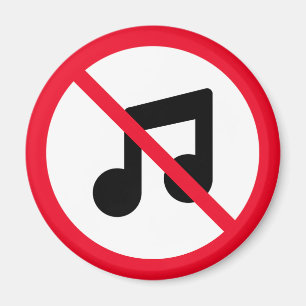 Íman Sem Música Sinal de círculo vermelho Magnet
