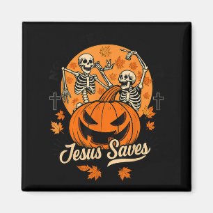 Íman Sem Ossos Sobre Isso Jesus Salva Halloween Cristão