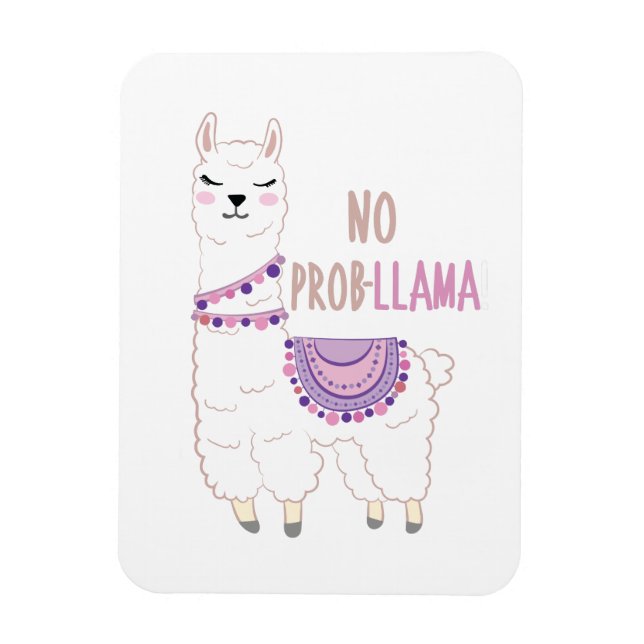 Íman Sem Problemas Llama Funny (Vertical)