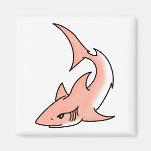 Íman semana do tubarão rosa desenho animado arte de tat