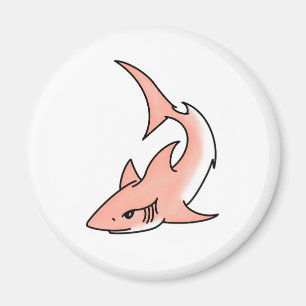 Íman semana do tubarão rosa desenho animado arte de tat