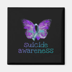 Íman SemiColon de Borboleta Teal Púrpura e Sensibilizaç
