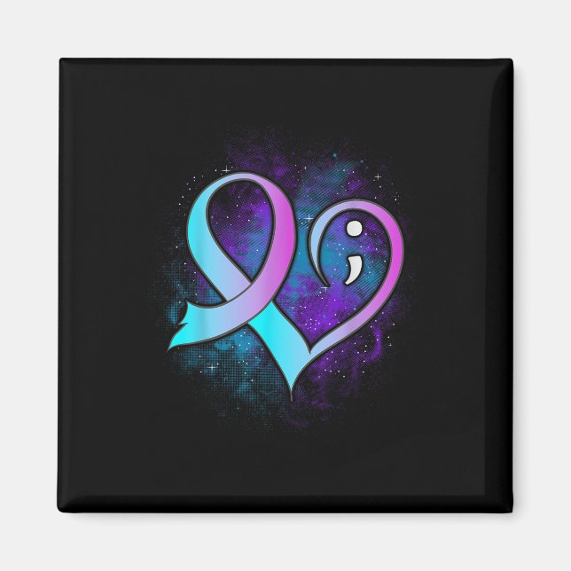 Íman Semicolon Prevenção Suicida Camisa Saúde Mental A (Frente)