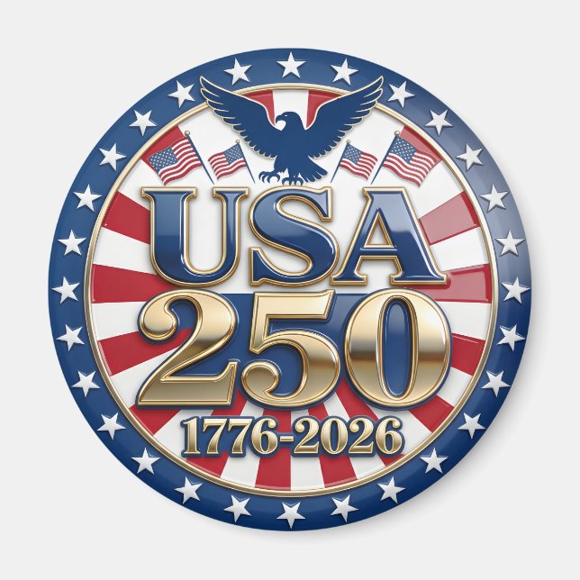 Íman Semiquincentenário da América 1776-2026 EUA 250 (Frente)