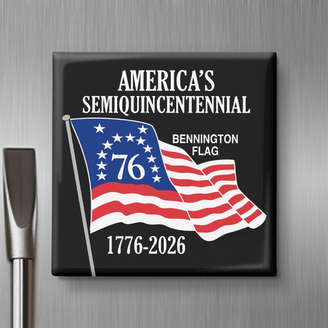 Íman Semiquinentenário Americano 1776-2026 EUA 250 (USA 250 - Celebrate America - American Revolution 250 Magnet)