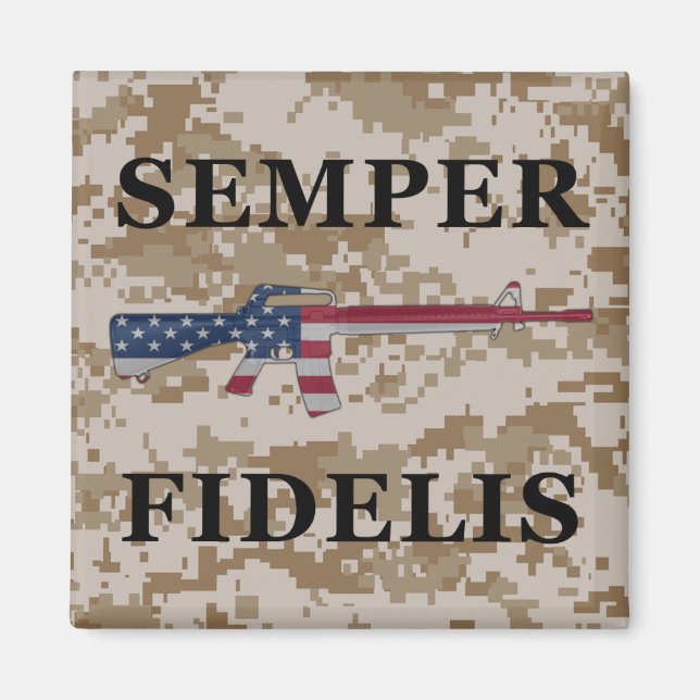 Íman Semper Fidelis M16 Magnet Tan (Frente)