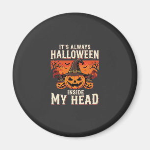 Íman Sempre Design de Bruxa de Abóbora de Halloween_1
