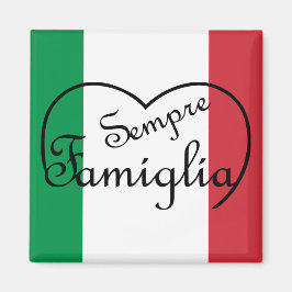 Íman Sempre Famiglia Coração Italiano "Família Sempre"