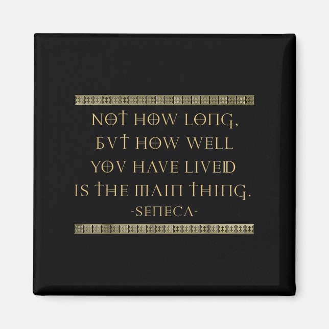 Íman Seneca Stoicismo Inspiração Citações Memento Mori (Frente)