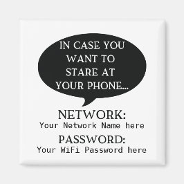 Íman Senha de rede simplificada detalhada do WiFi