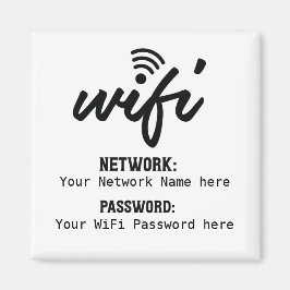 Íman Senha de rede simplificada detalhada do WiFi