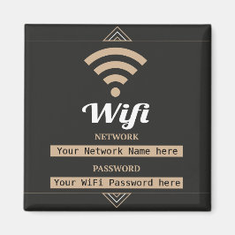 Íman Senha de rede simplificada detalhada do WiFi