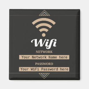 Íman Senha de rede simplificada detalhada do WiFi