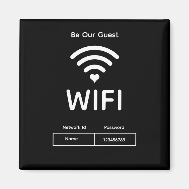 Íman Senha do nosso Wi-Fi de convidados  (Frente)