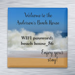 Íman Senha Wifi De Aluguel De Férias Do Magnet Beach Ho<br><div class="desc">Este design pode ser personalizado clicando no botão personalizar e alterando o nome, as iniciais ou as palavras. Você também pode alterar a cor e o estilo do texto ou excluir o texto de um design de imagem apenas. Entre em contato comigo em colorflowcreations@gmail.com se você quiser usar este design...</div>
