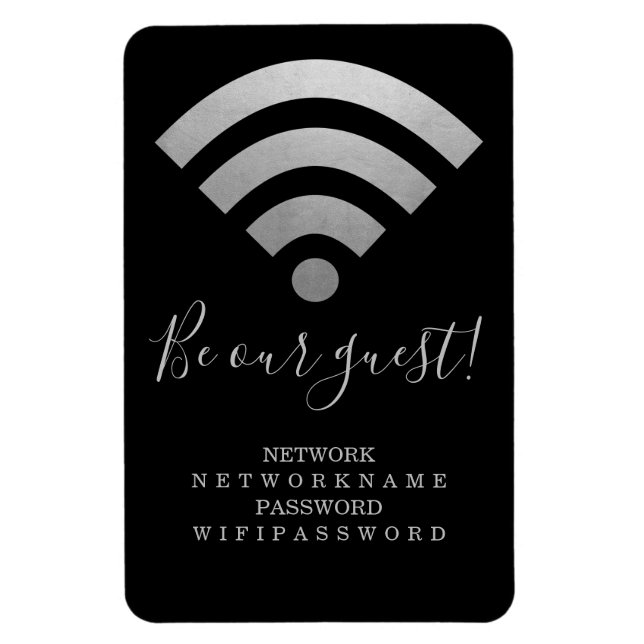 Íman Senha Wifi e Rede Personalizada (Vertical)