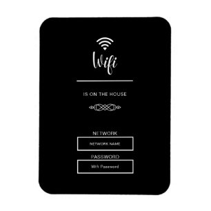 Íman Senha Wifi Preta e Branca para Casa