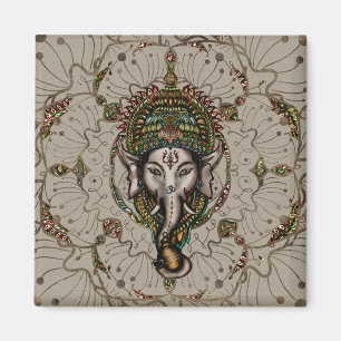 Íman Senhor Ganesha - cor em canvas