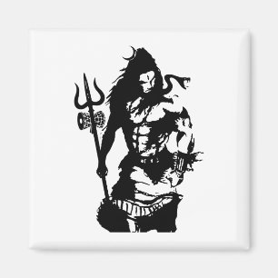 Íman Senhor Shiva Arte Irritado Trishul