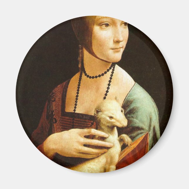 Íman Senhora com um Ermine por Leonardo Da Vinci c. 149 (Frente)