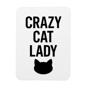 Íman Senhora de Gato Louca - Presente de Gato Engraçado