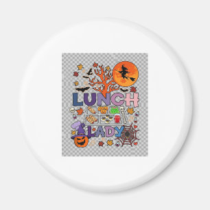 Íman Senhora do Almoço Halloween Bruxa Lua Abóbora_1