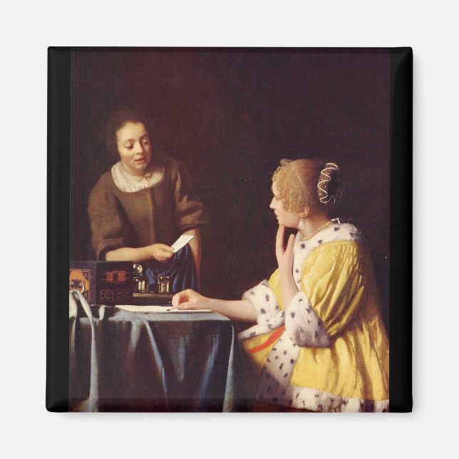 Íman Senhora e criada por Johannes Vermeer (Frente)