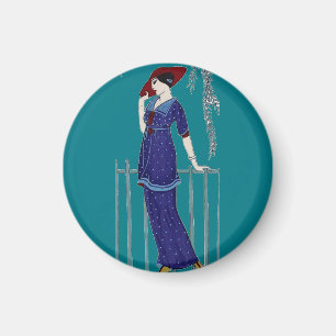 Íman Senhora elegante do 1920 da forma de Paris