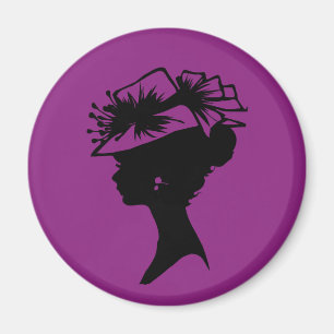 Íman Senhora em um Bonnet 35 Plum Purple AH2010