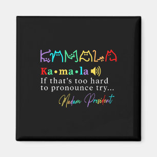 Íman Senhora Presidente Pro Kamala Harris Colorful Cat