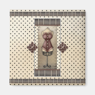 Íman Senhoras Vintage Imã de geladeira do Corset Victor