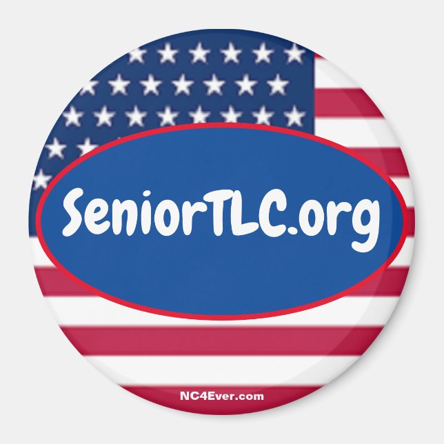 Íman SeniorTLC.org Imagem Patriótica (Frente)