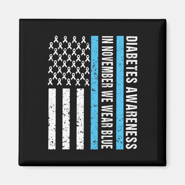 Íman Sensibilização para a diabetes T1D Em novembro Ves (Frente)