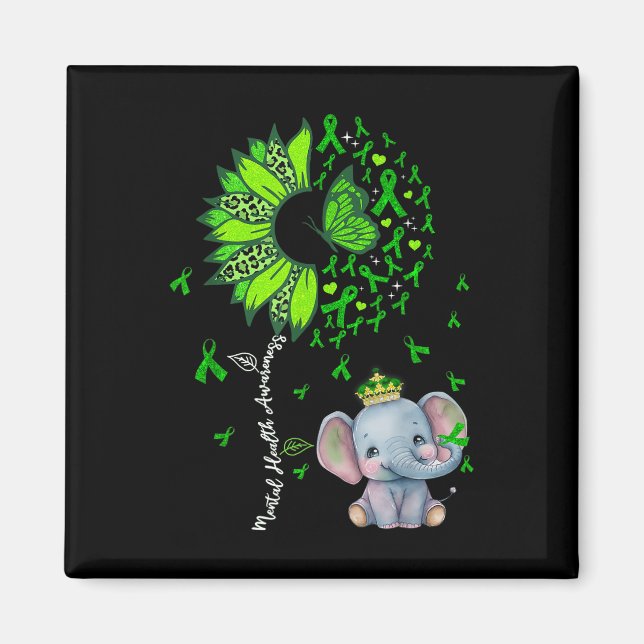 Íman Sensibilização Para A Saúde Mental Elefante Para B (Frente)