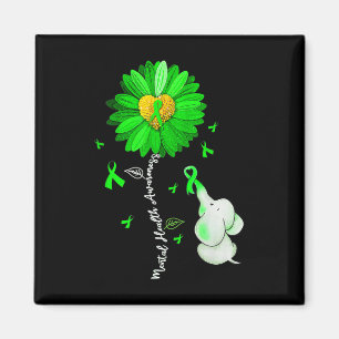 Íman Sensibilização para a saúde mental Sunflower Green