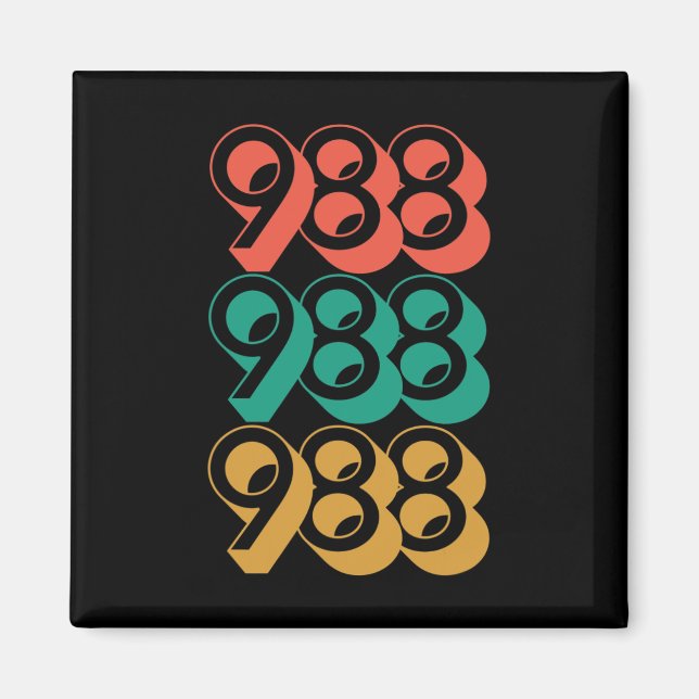 Íman Sensibilização para o Suicídio - 988 - Prevenção d (Frente)