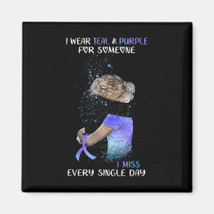 Íman Sensibilização Suicida Eu Visto Teal &amp; Purple 