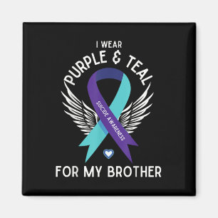 Íman Sensibilização Suicida Eu Visto Teal E Purple Para
