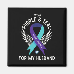 Íman Sensibilização Suicida Eu Visto Teal E Purple Para