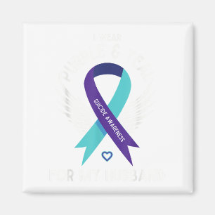 Íman Sensibilização Suicida Eu Visto Teal E Purple Para