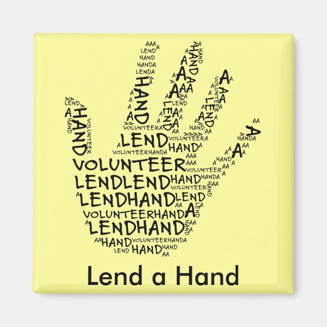 Íman Sensibilização Voluntária: Empreste ajuda (Frente)
