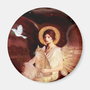 Íman Sentado Angel - Orange Tabby SH cat 46